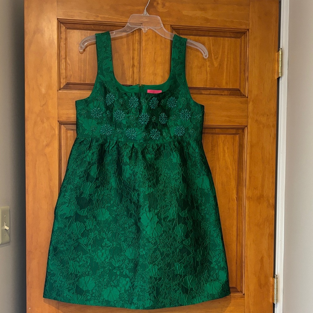 Lilly Pulitzer Green Floral Mini Dress